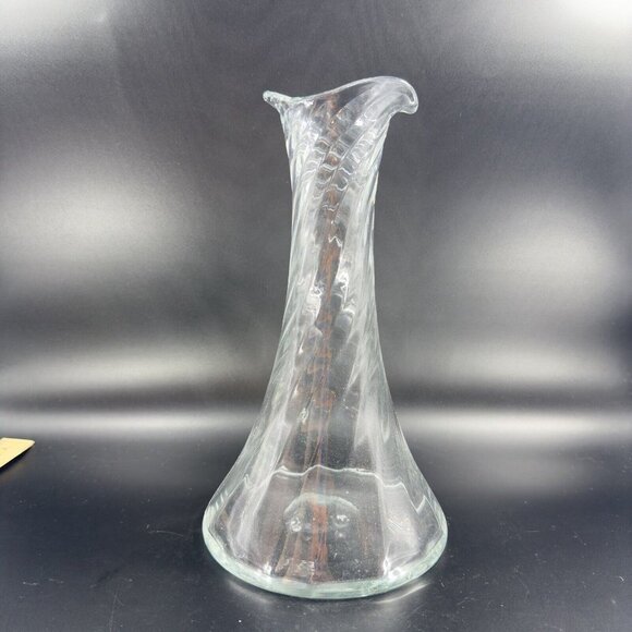 Orrefors Helena Optic Carafe Decanter Pitcher Clear Swirl Manganese 365nm UV - Picture 6 of 16